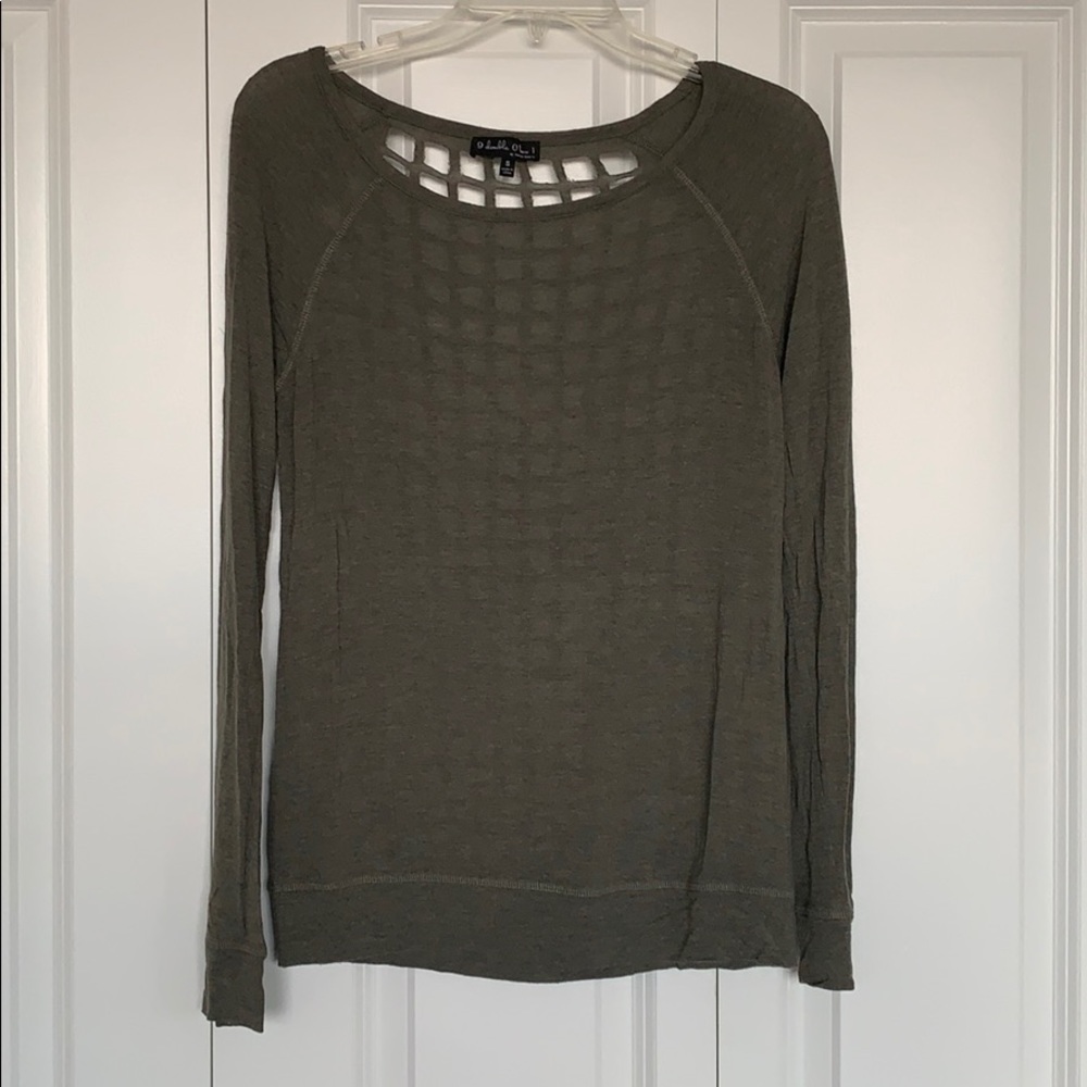 Naked Zebra Boutique Green Long Sleeve Shirt